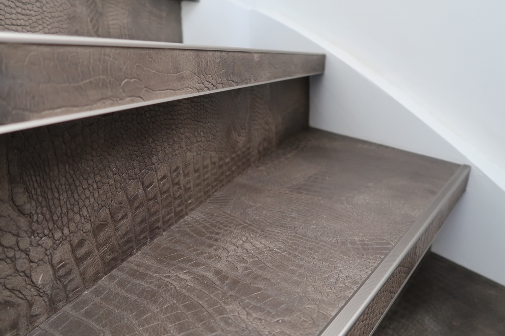 trap bekleden met leder